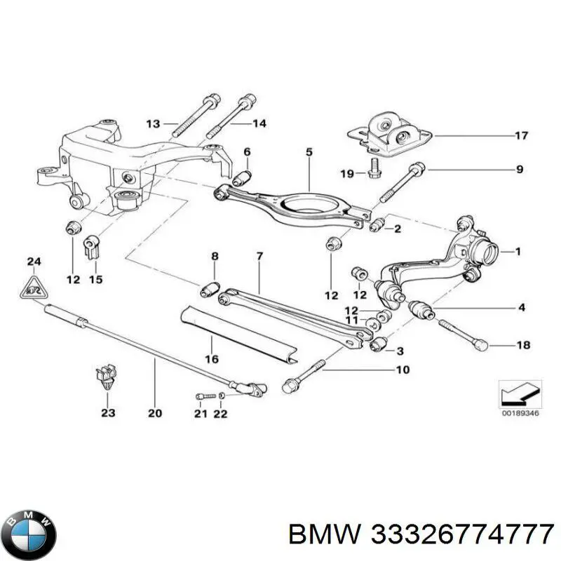 Купити 33326774777 BMW Цапфа ліва