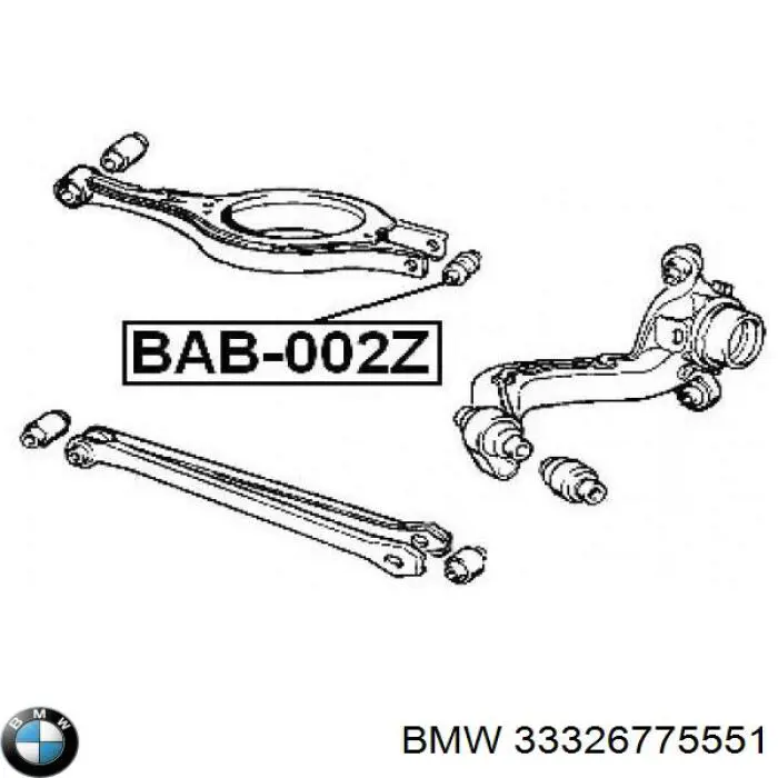Купити 33326775551 BMW Сайлентблок цапфи задньої