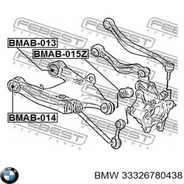 Купити 33326780438 BMW Сайлентблок цапфи задньої