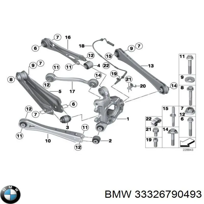 Сайлентблок цапфи задньої BMW 33326790493 ціна, від 24.58 USD