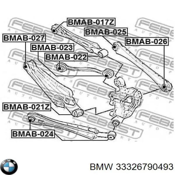 Купити 33326790493 BMW Сайлентблок цапфи задньої