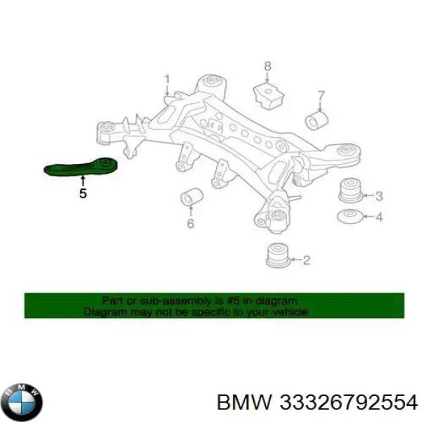 Кронштейн/траверса заднього редуктора, передня BMW 33326792554 ціна, від 4.98 USD
