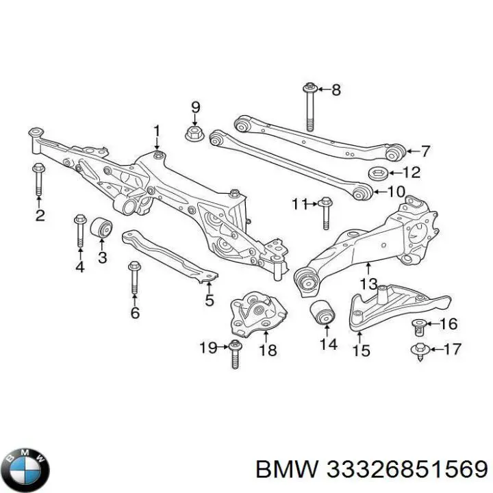 Задня поперечна тяга BMW 33326851569 ціна, від 34.96 USD