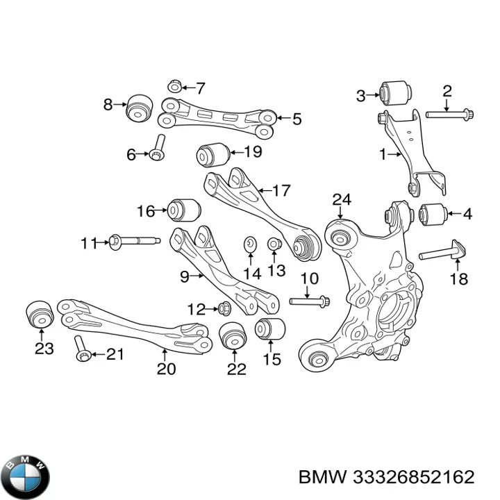 Вісь передня і поворотні кулаки BMW 33326852162 ціна, від 205.15 USD