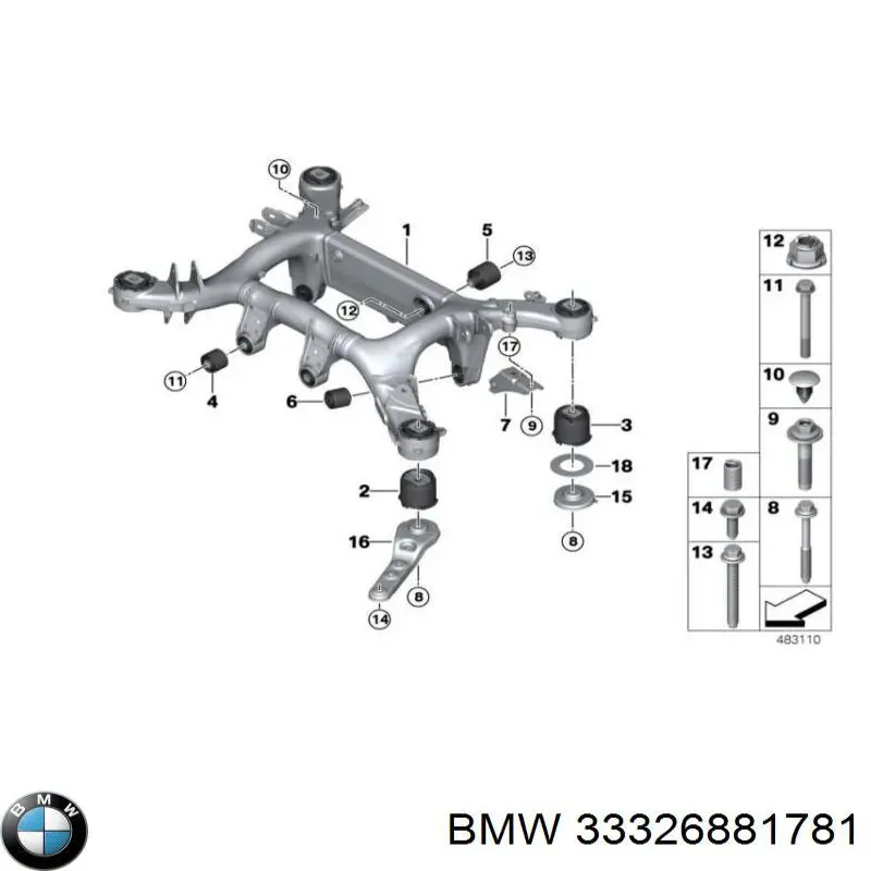  BMW 33326881781 ціна, від 36.96 USD