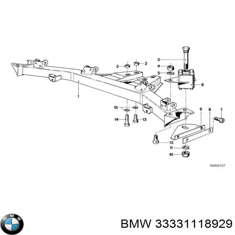 Сайлентблок задньої балки/підрамника BMW 33331118929 ціна, від 73.48 USD