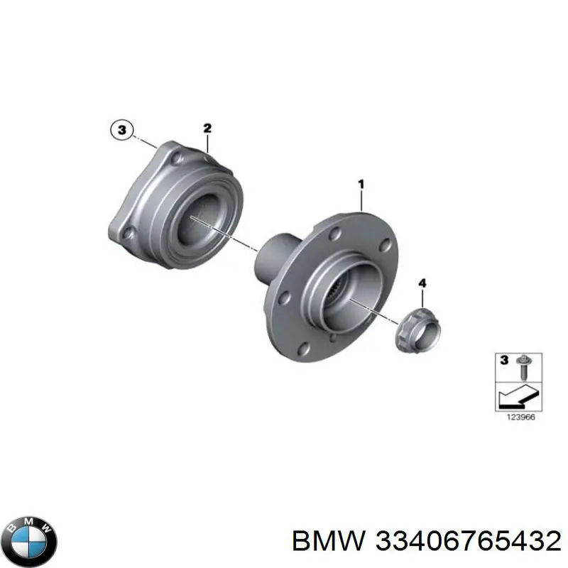 Підшипник маточини задньої 33406765432 BMW