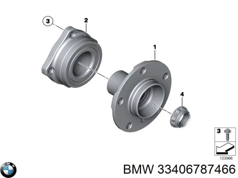 Підшипник маточини задньої BMW 33406787466 ціна, від 4.59 USD