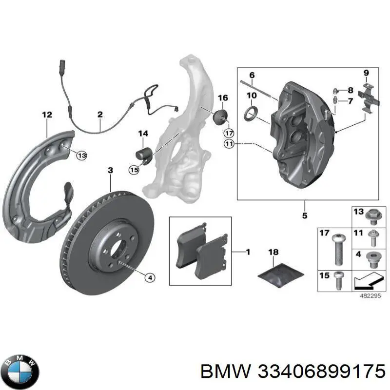 Маточина колеса передня BMW 33406899175 ціна, від 50.68 USD