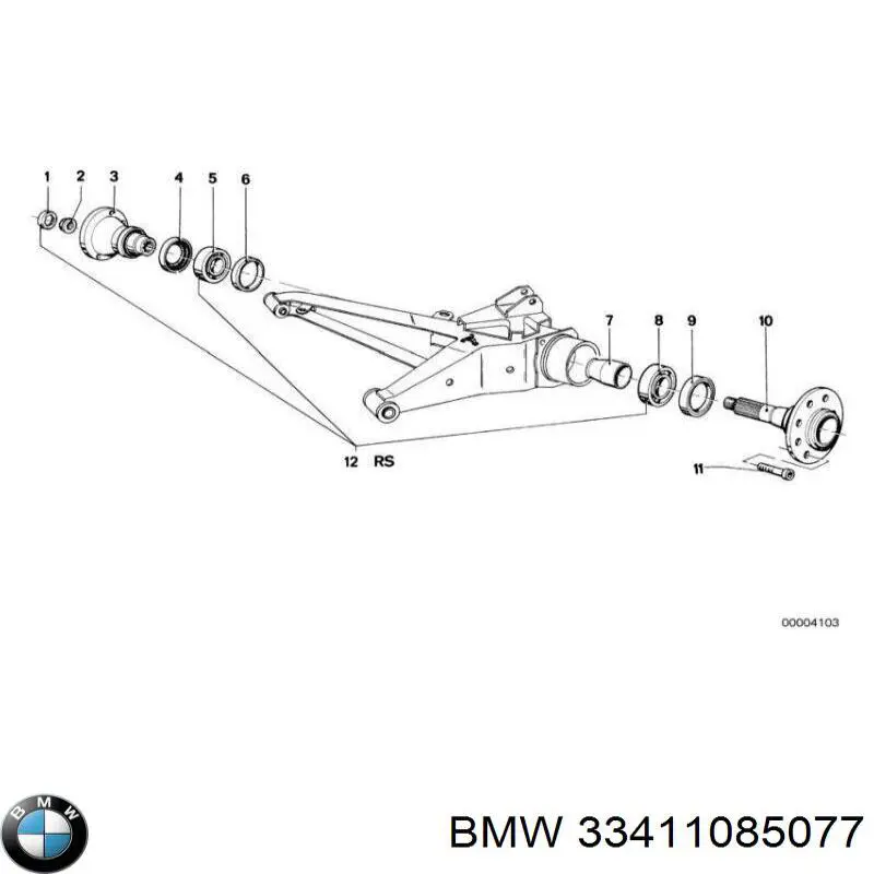 Купити 33411117439 BMW Сальник коленвала передній