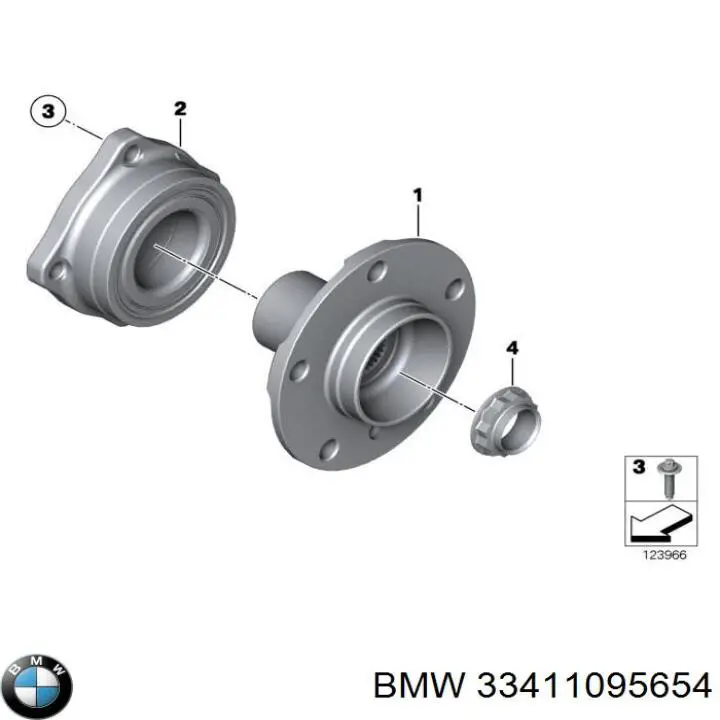 Купити 33411095654 BMW Підшипник задньої ступиці