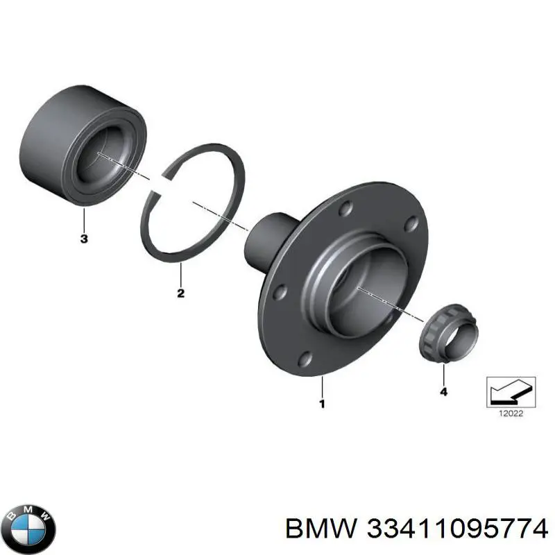 33411095774 BMW Маточина задня
