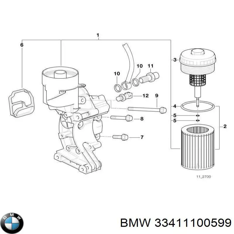33411100599 BMW Сальник колінчастого валу