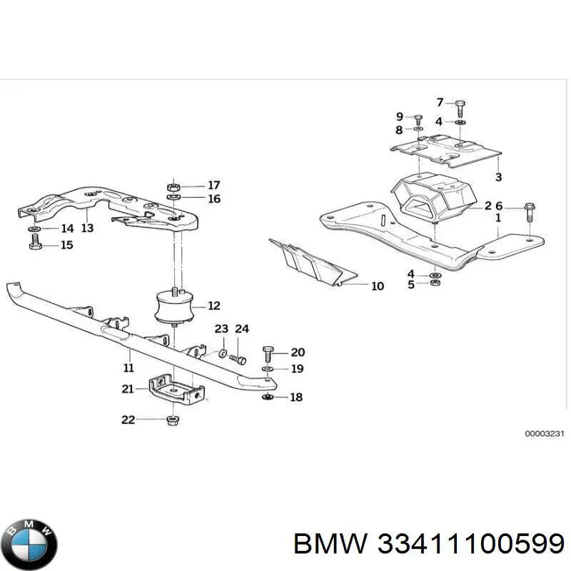 Купити 33411100599 BMW Сальник коленвала передній