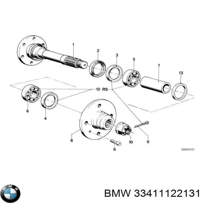 Підвісний підшипник карданного валу BMW 33411122131 ціна, від 86.04 USD