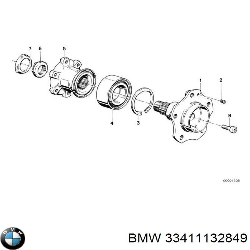 Фланець задньої маточини BMW 33411132849 ціна, від 16.47 USD