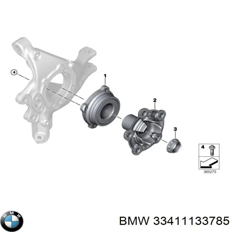 Купити 33411133785 BMW Гайка маточини задньої