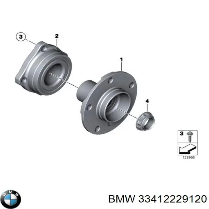 Купити 33412229120 BMW Підшипник ступиці колеса