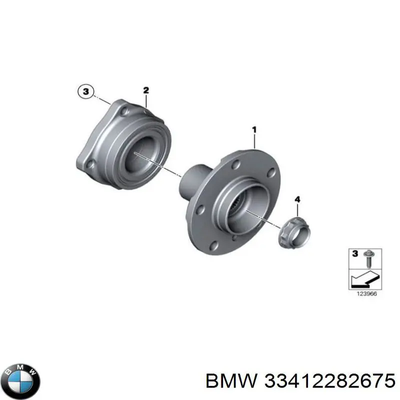 Підшипник задньої ступиці 33412282675 BMW