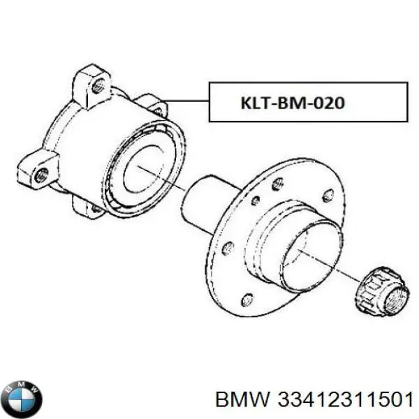 Підшипник маточини задньої 33412311501 BMW