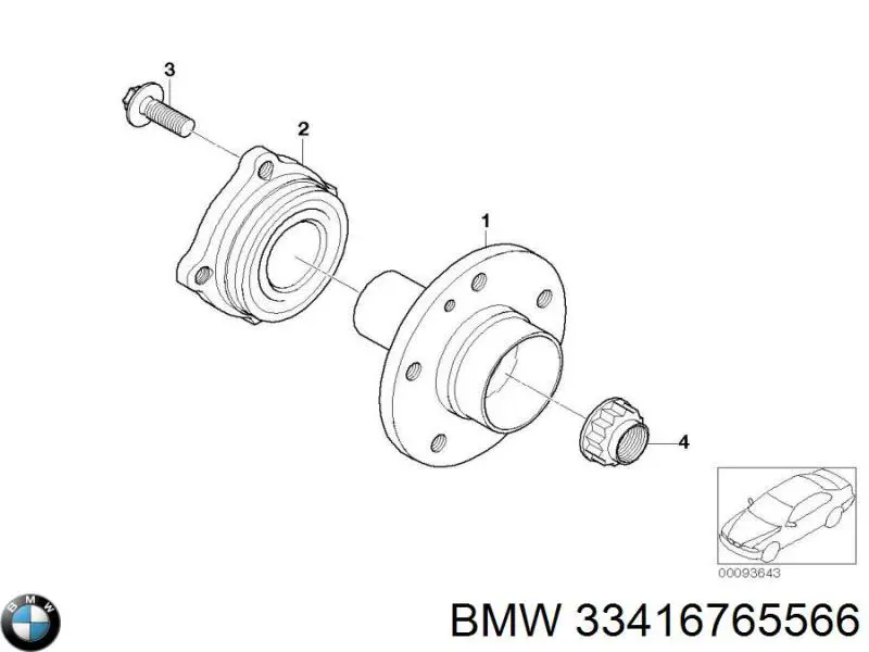 33416765566 BMW Маточина задня