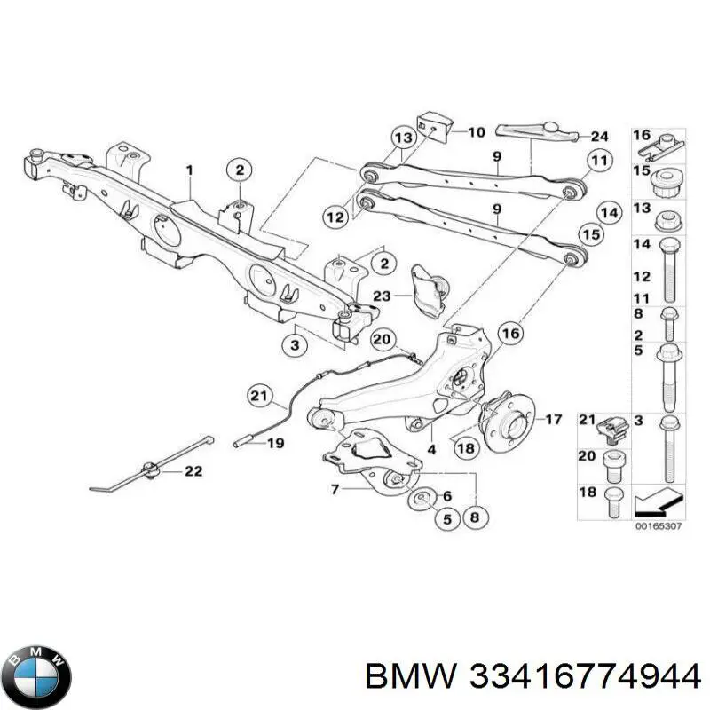 Маточини задніх коліс BMW 33416774944 ціна, від 68.40 USD