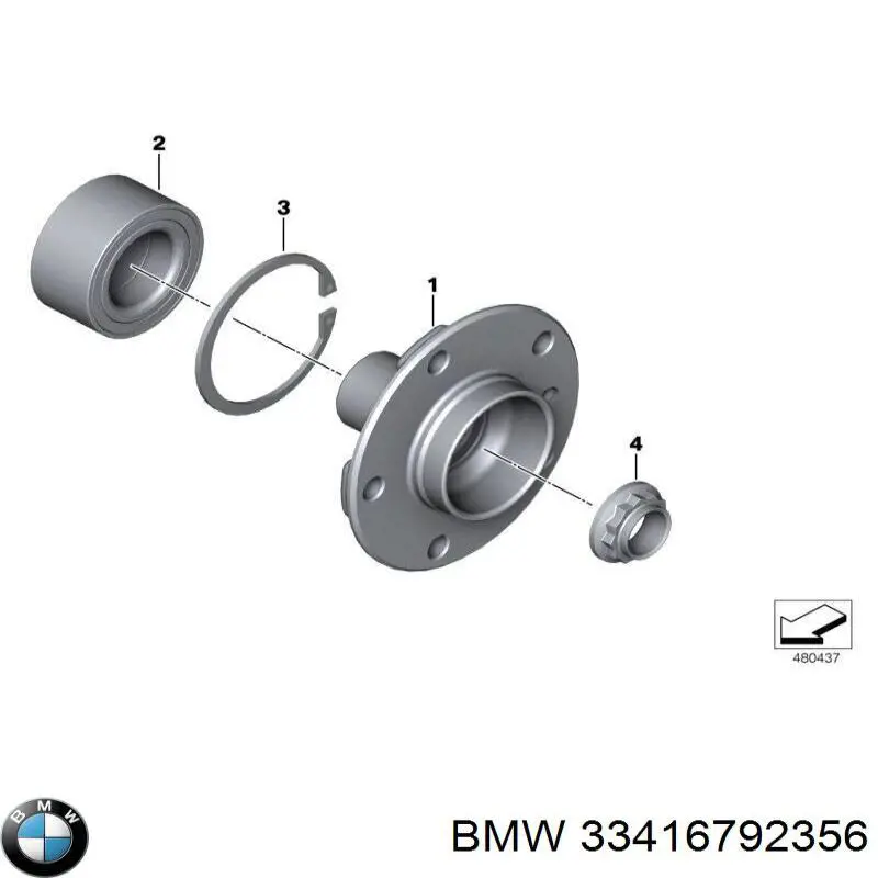 Купити 33416792356 BMW Підшипник задньої ступиці
