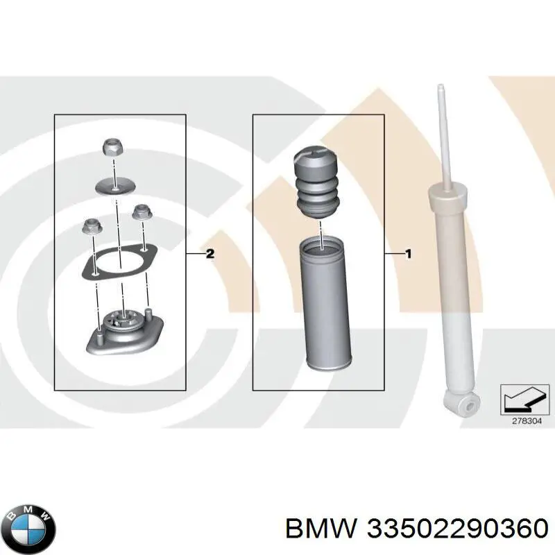 Пильник амортизатора переднього BMW 33502290360 ціна, від 15.87 USD
