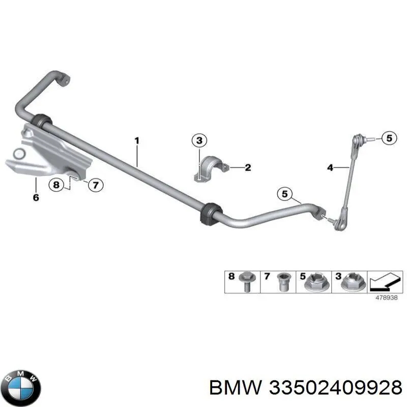  BMW 33502409928 ціна, від 965.99 USD