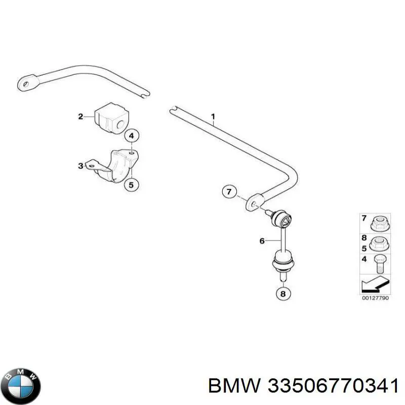 33506770341 BMW Стабілізатор задньої балки