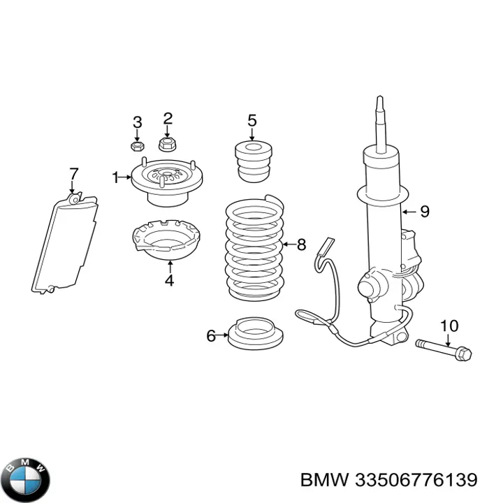 Опора амортизатора заднього 33506776139 BMW