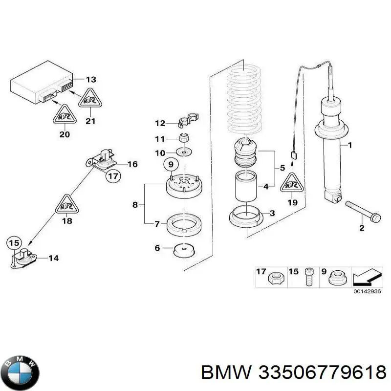 Купити 33506779618 BMW Опора амортизатора заднього