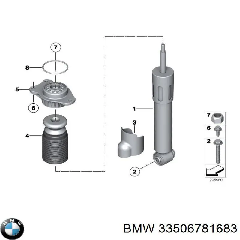 33506781683 BMW Опора амортизатора