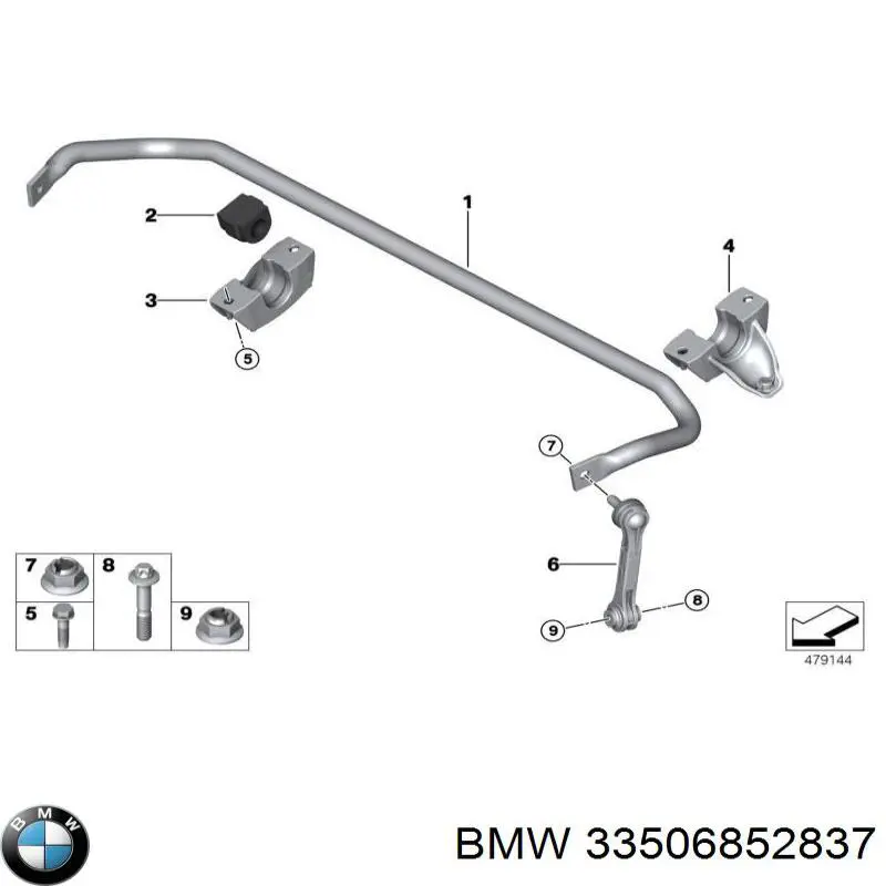 Відбійник заднього моста 33506852837 BMW