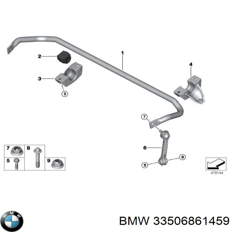 33506861459 BMW Стабілізатор задньої балки