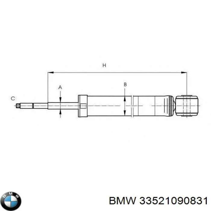 Купити 33521090831 BMW Стійка амортизатора задня