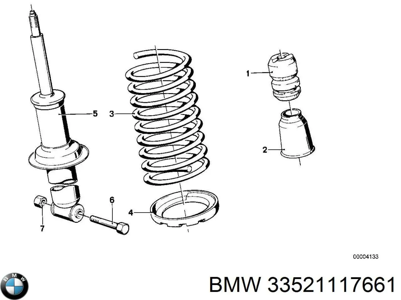 33521117661 BMW буфер-відбійник амортизатора заднього