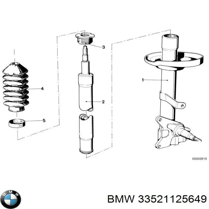 33521125649 BMW шайба втулки штока заднього амортизатора