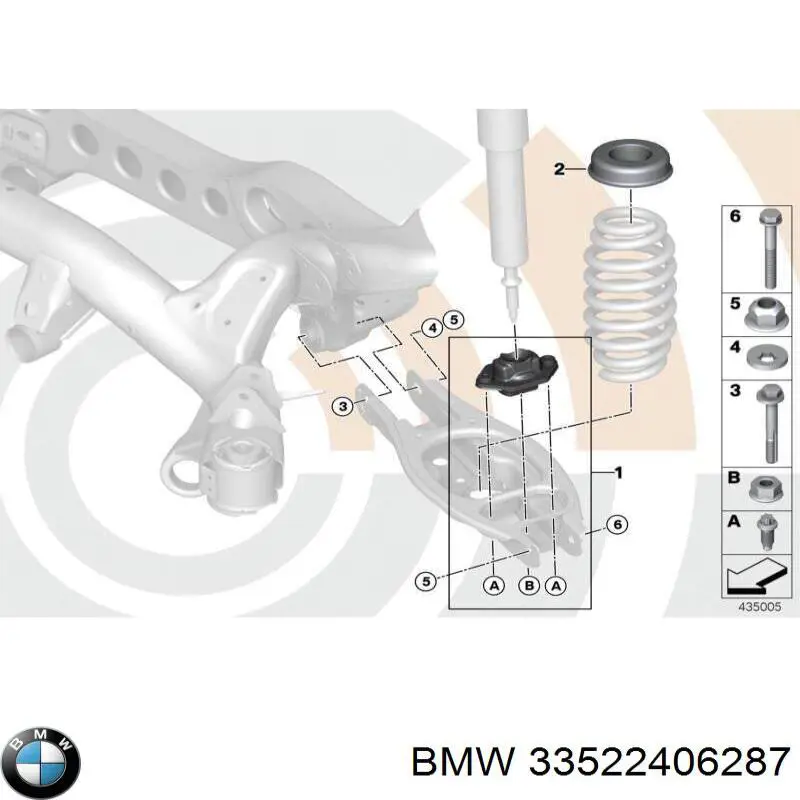 Купити Опора амортизатора заднього BMW 1  E81