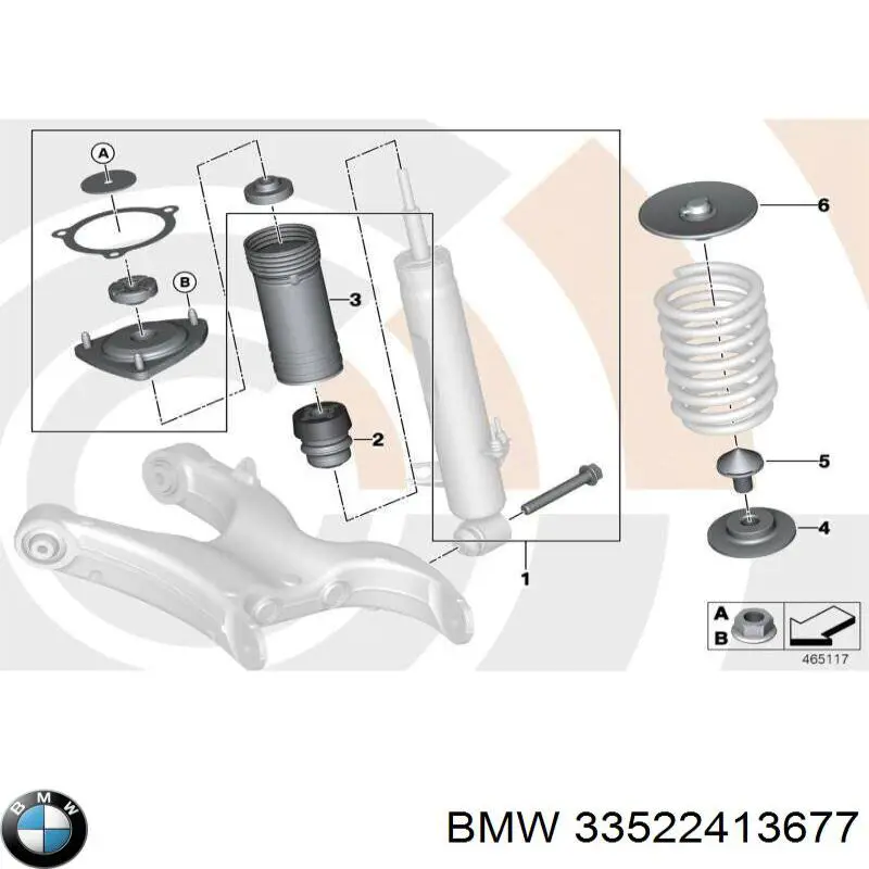 Опора стійки амортизатора переднього BMW 33522413677 ціна, від 169.37 USD