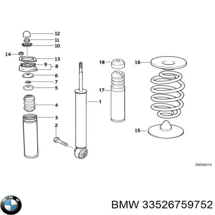 Амортизатор задній BMW 33526759752 ціна, від 85.96 USD