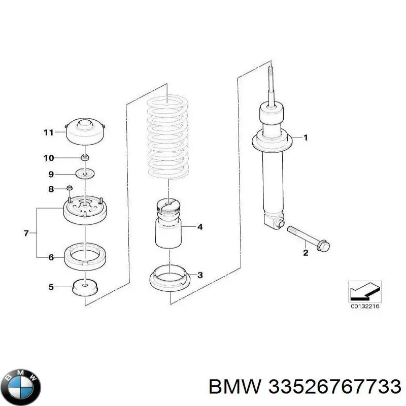 Амортизатор задній 33526767733 BMW