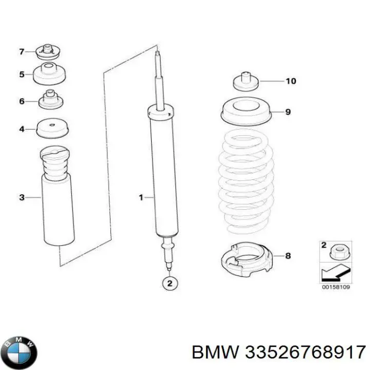 Задній амортизатор BMW 33526768917