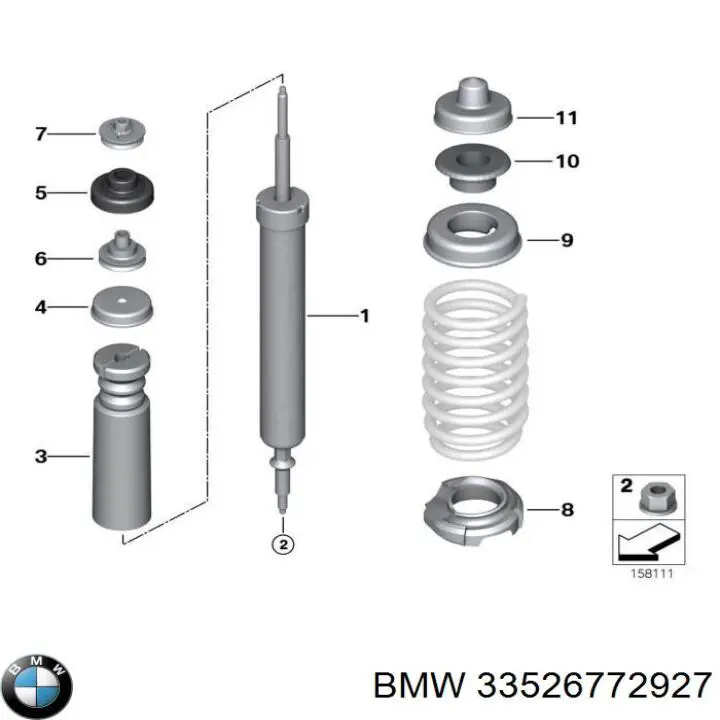 Амортизатор задній BMW 33526772927 ціна, від 58.84 USD