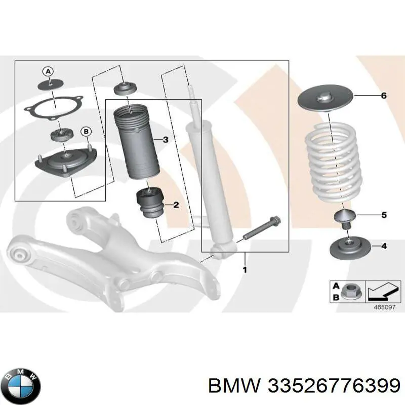 Підшипник опорний амортизатора, заднього 33526776399 BMW