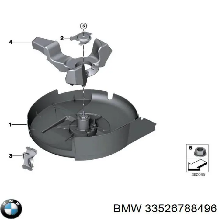 Купити 33526788496 BMW Стійка амортизатора задня