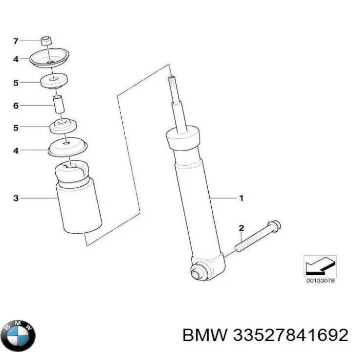 Амортизатор задній BMW 33527841692 ціна, від 39.65 USD