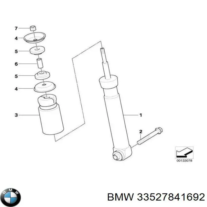 Амортизатор задній 33527841692 BMW