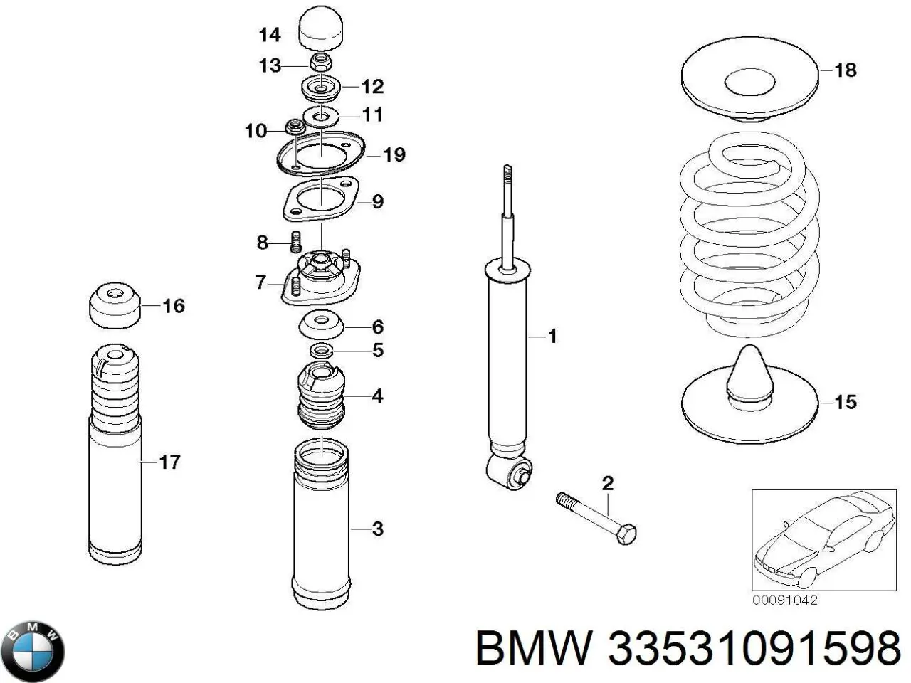  BMW 33531091598 ціна, від 13.10 USD