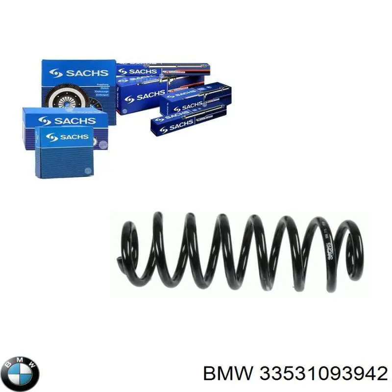 Пружина задня BMW 33531093942 ціна, від 52.50 USD